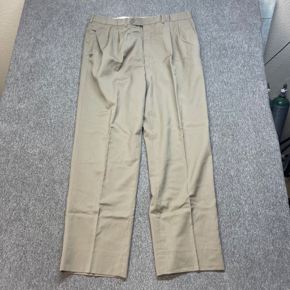 Jack Victor Prossimo Pleated Dress Pants Super 110s Wool Woven In Italy 38x32